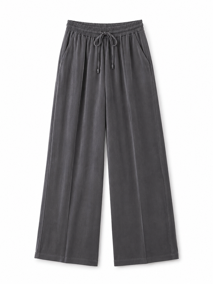 Wide leg tencel pants