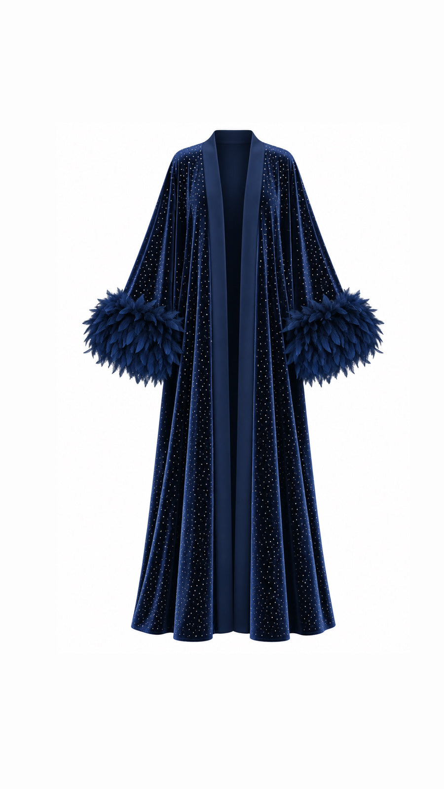 Feather abaya kaftan