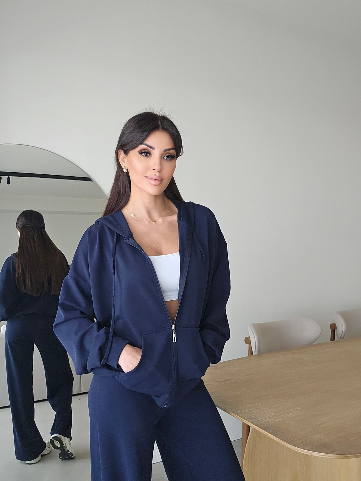 Wide-leg tracksuit lounge co-ord set