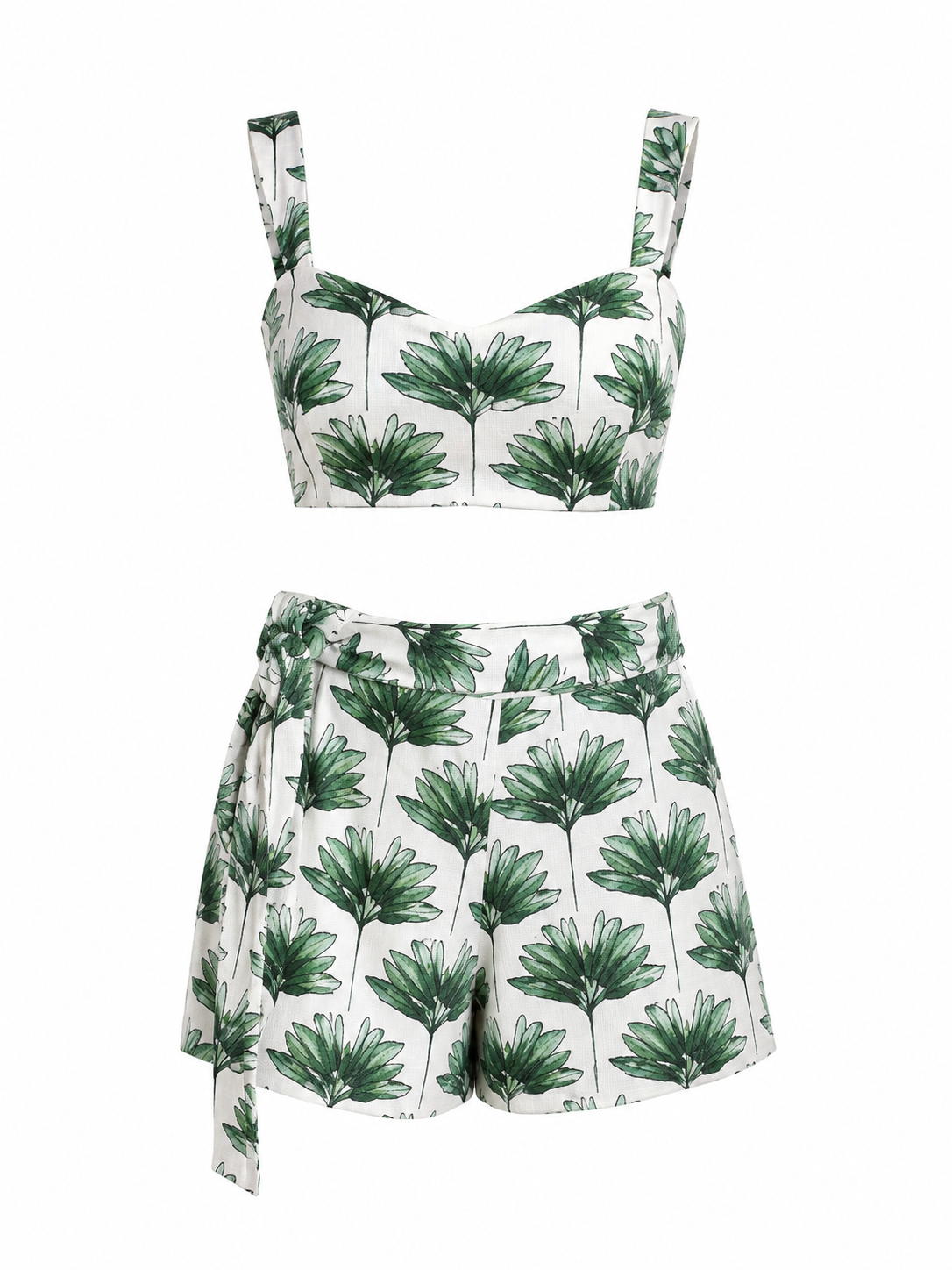 Tropical print two-piece co-ord set