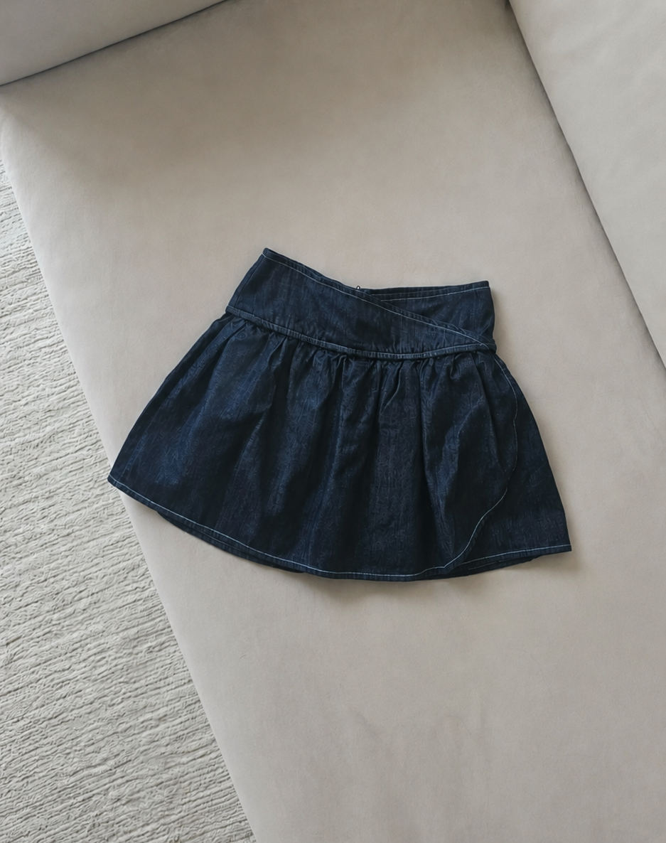 Mini denim skirt