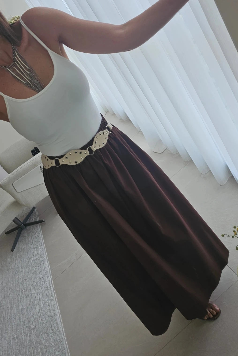 Cotton maxi skirt