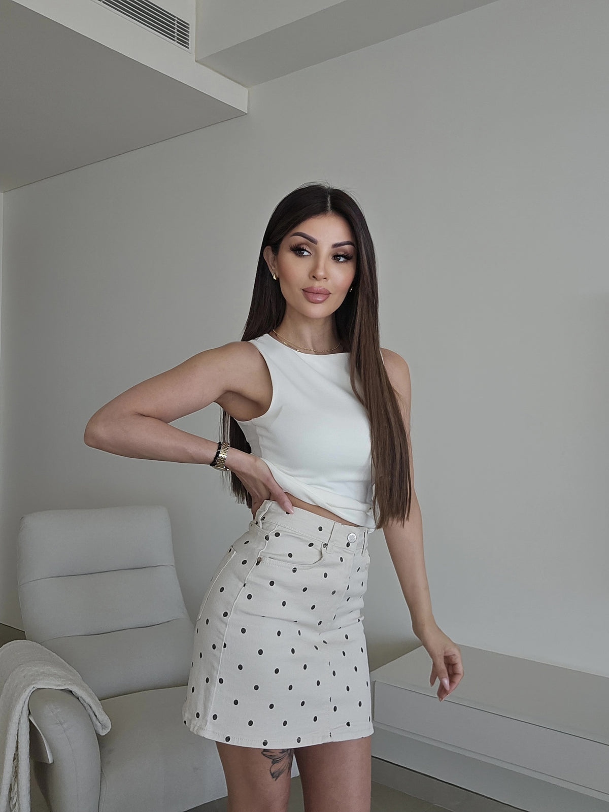 Polka dot skirt