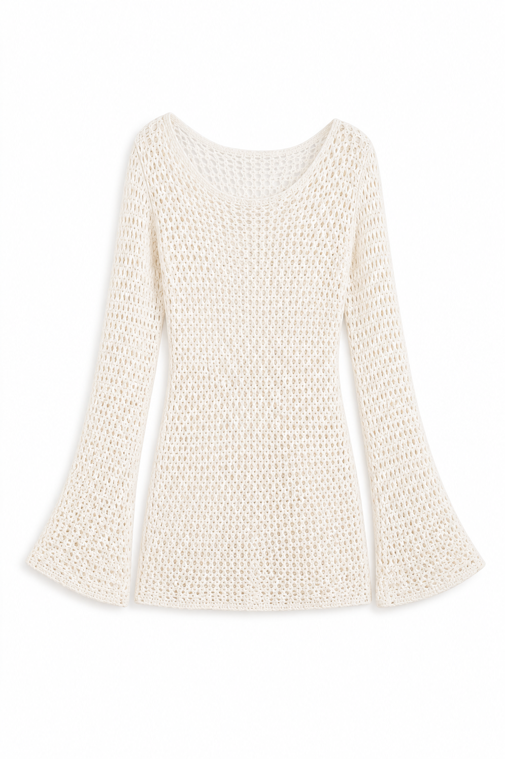 Bell-sleeve tunic beachwear dress
