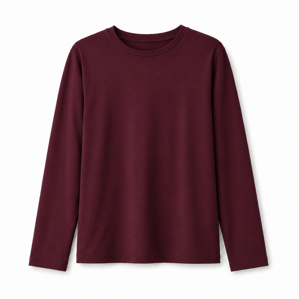 Long-sleeve crewneck cotton top