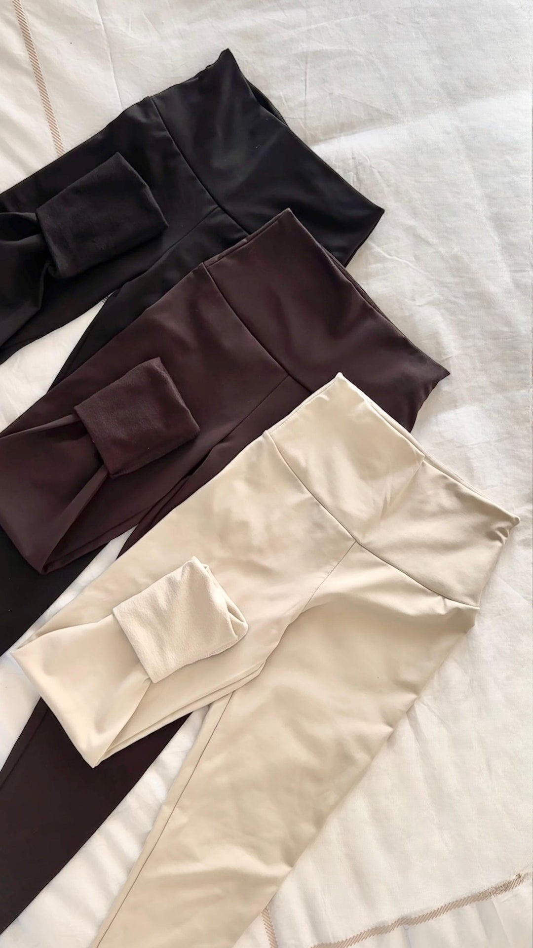 Fleece-lined high-waisted legging