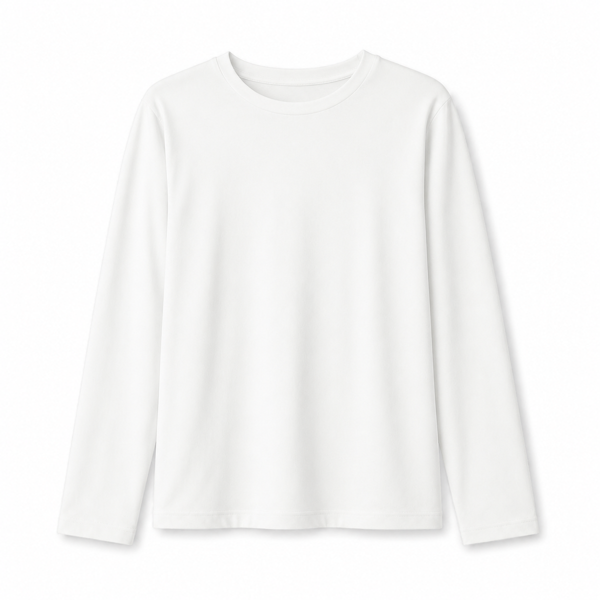 Long-sleeve crewneck cotton top