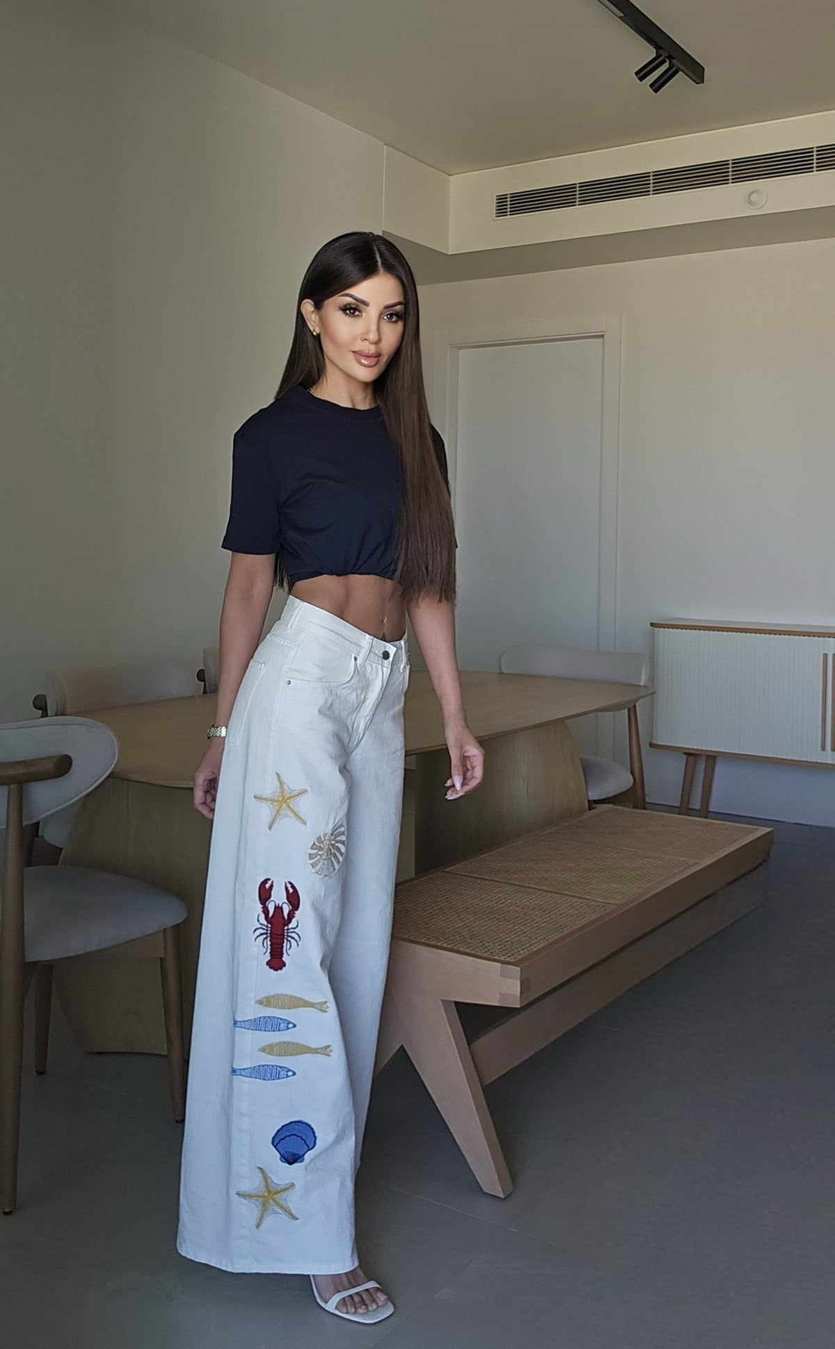 Coastal wide-leg jeans