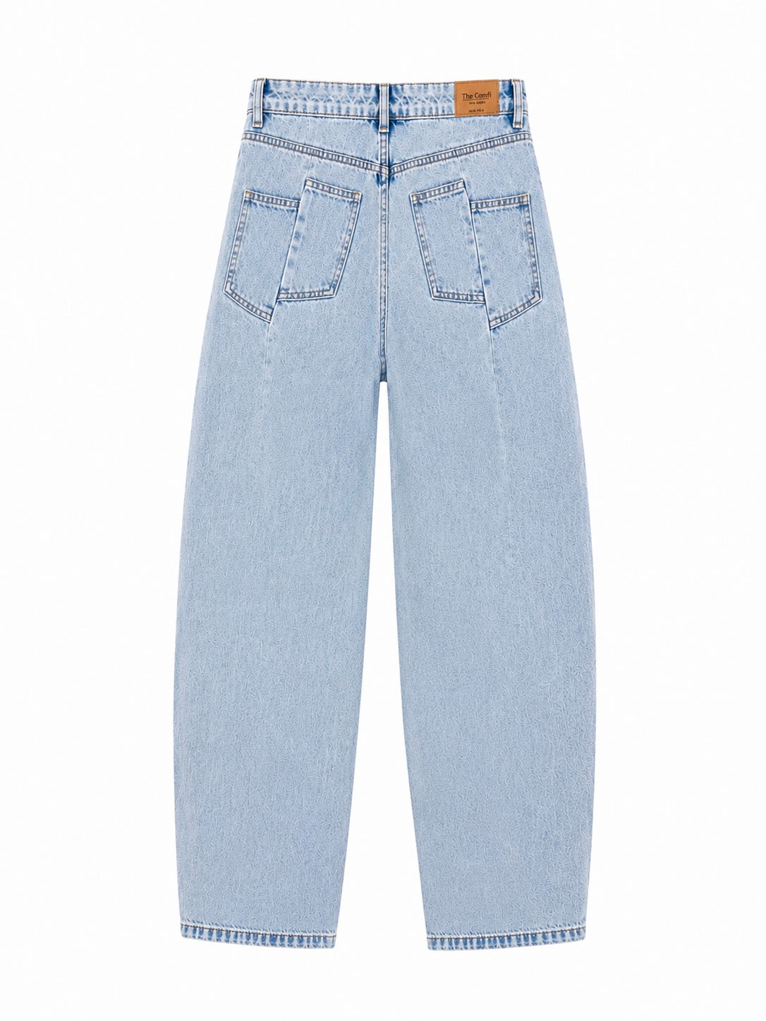 Light-wash cuffed-leg jeans