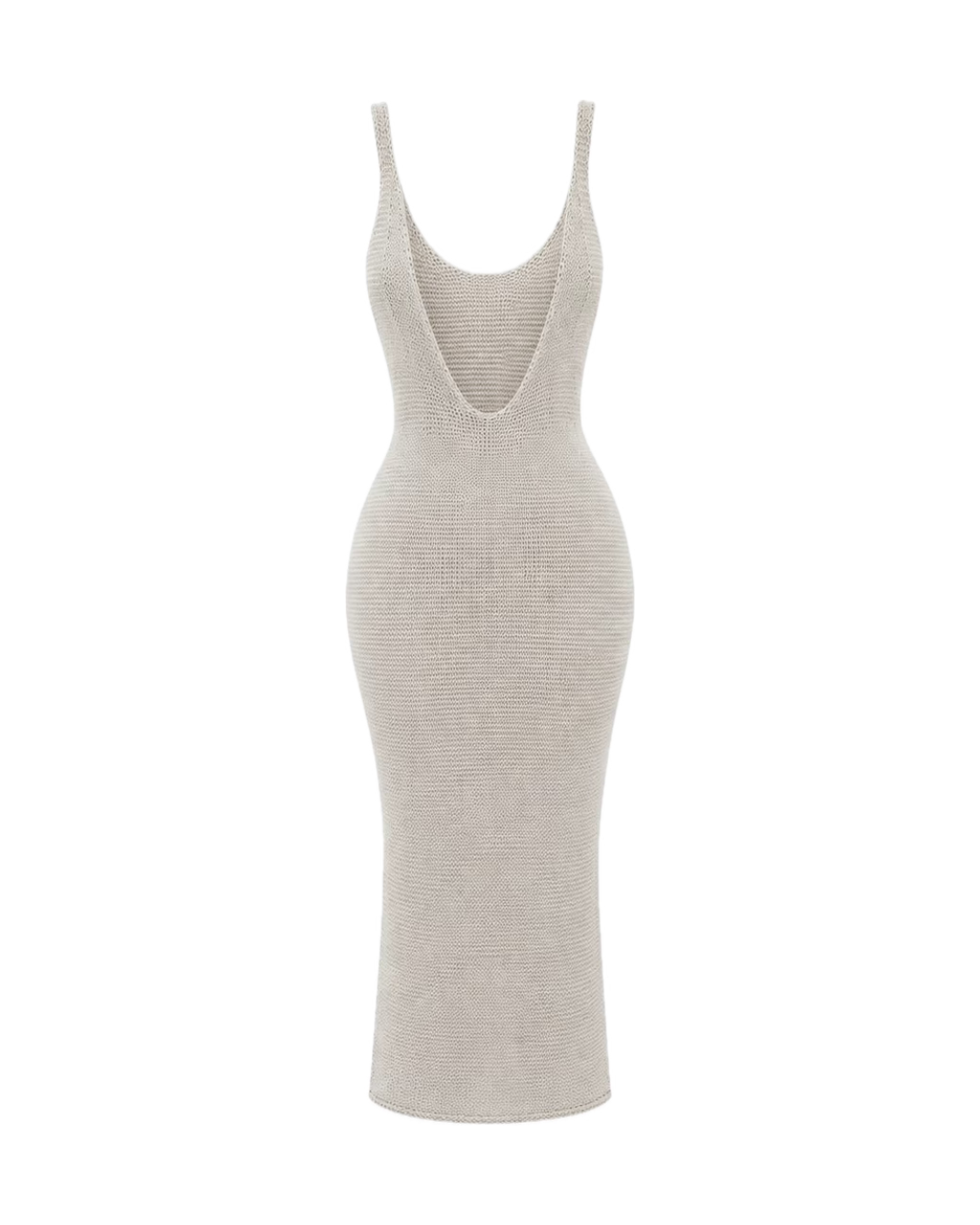 Crochet-knit cami bodycon maxi beachwear dress