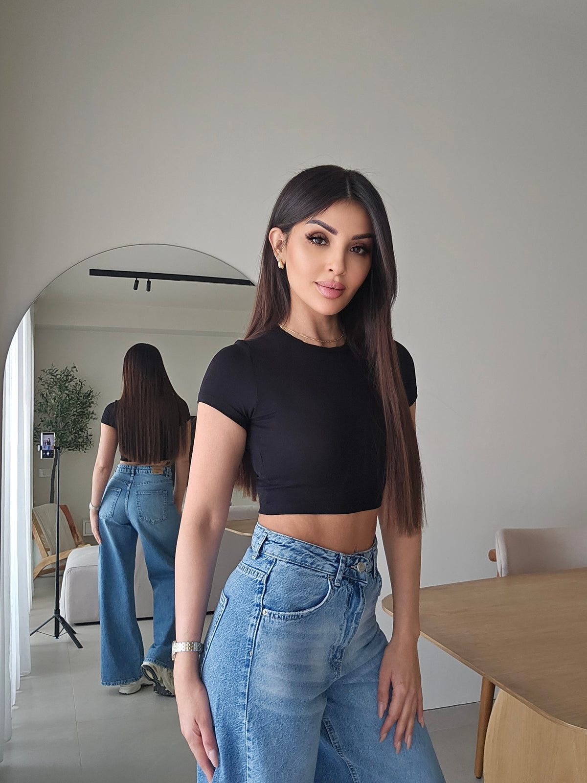 Black crop top