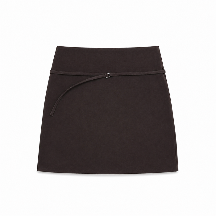 belted mini skort