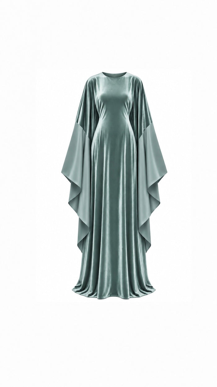Butterfly abaya dress (velvet with satin details)