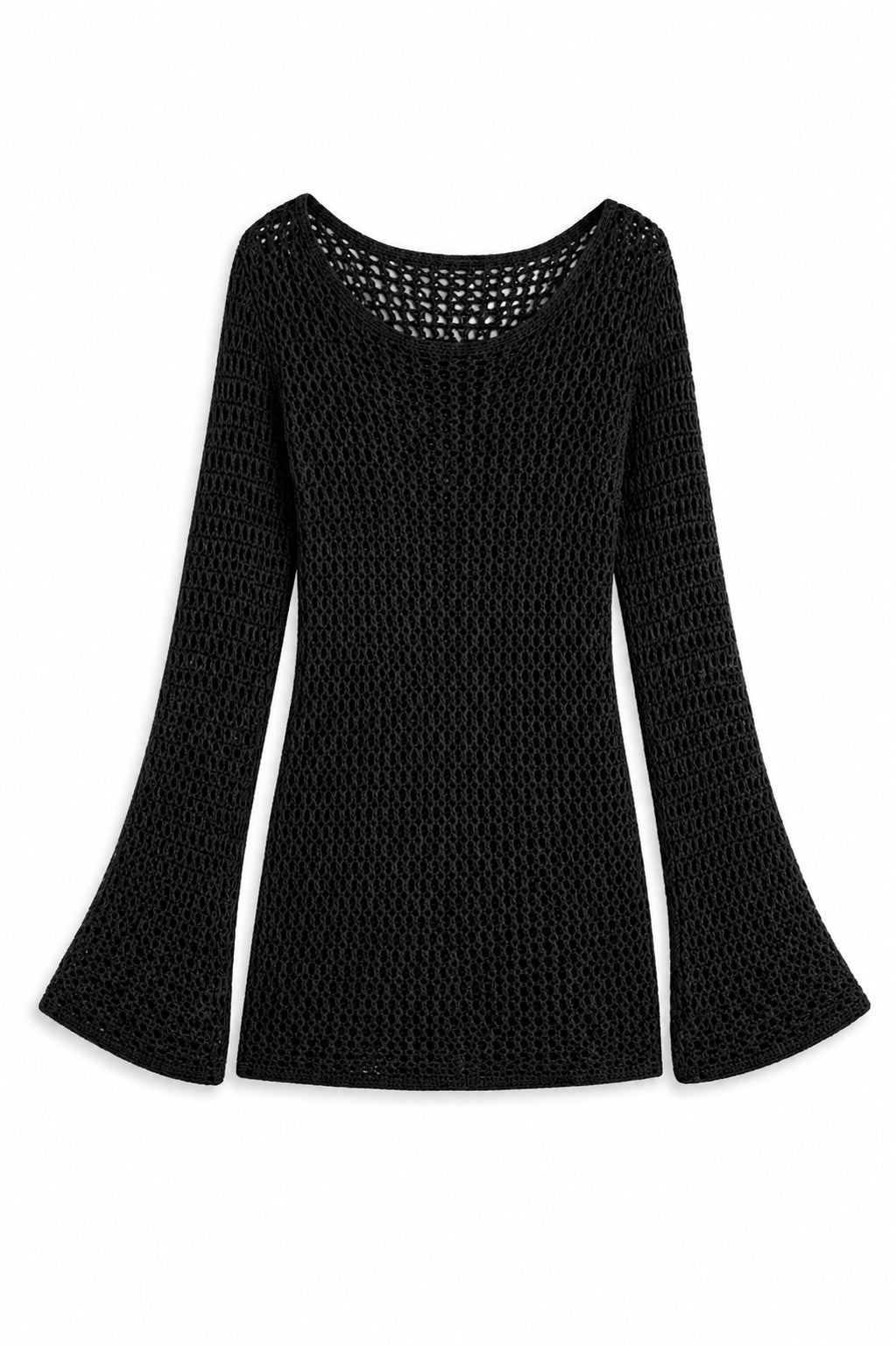 Bell-sleeve tunic beachwear dress