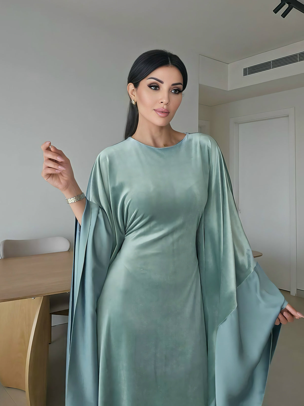 Butterfly abaya dress (velvet with satin details)