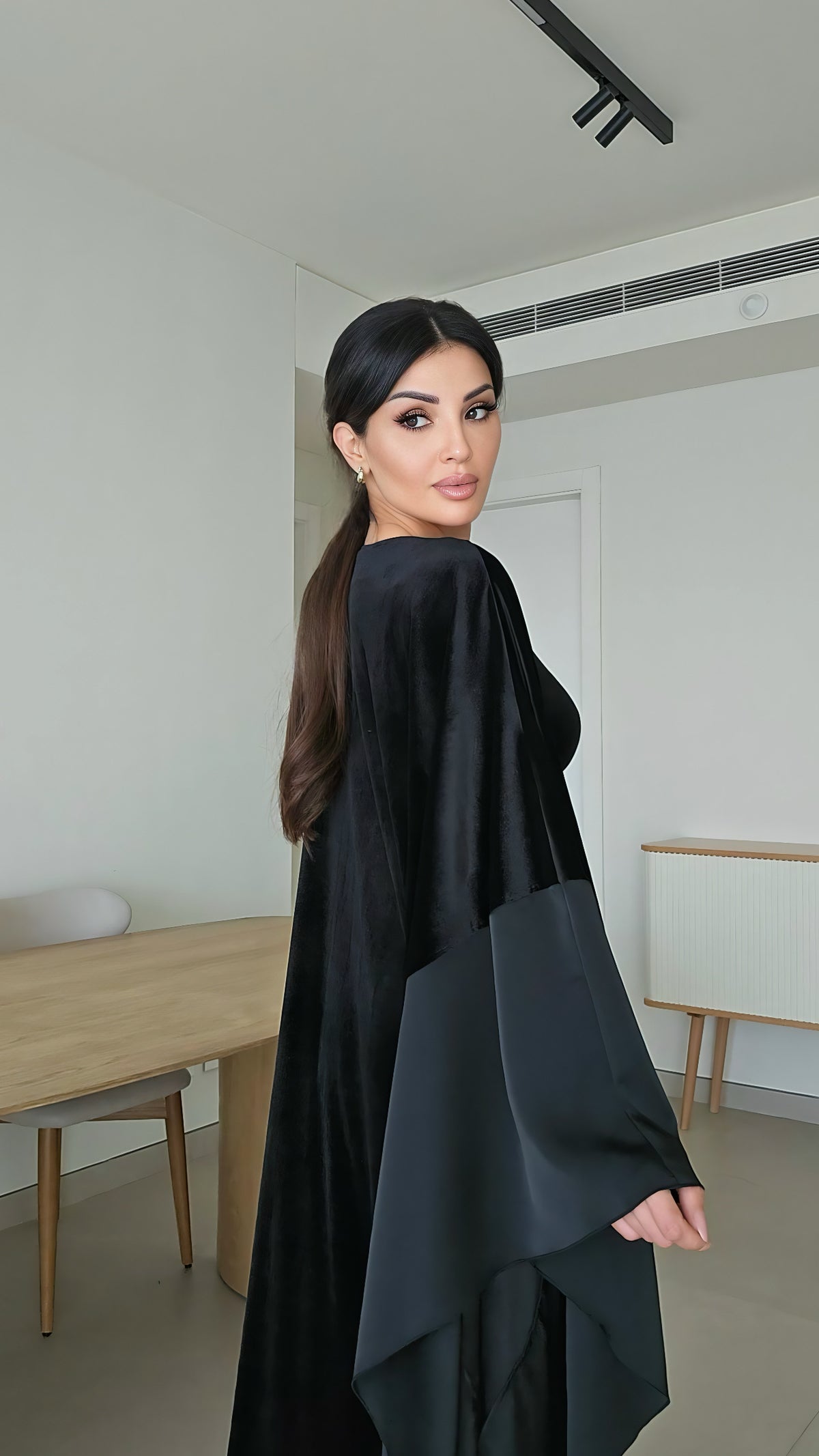 Butterfly abaya dress (velvet with satin details)