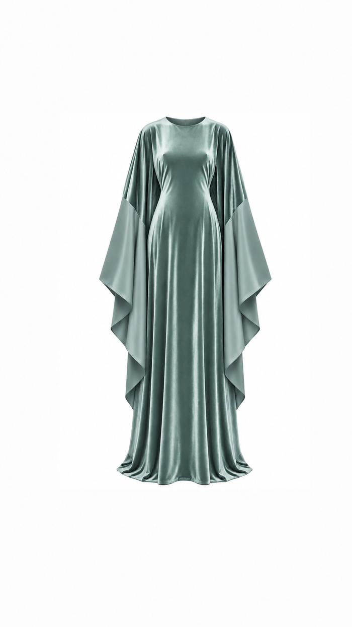 Butterfly abaya dress (velvet with satin details)