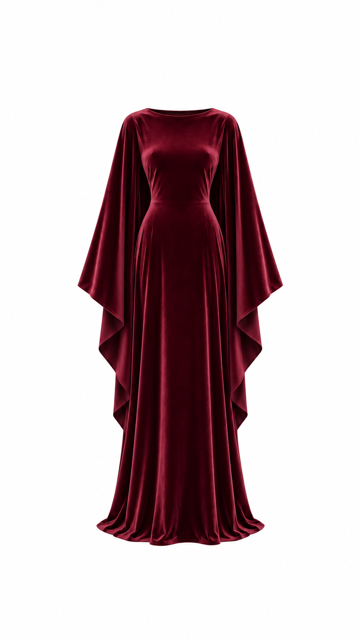 Butterfly abaya dress (pure velvet)