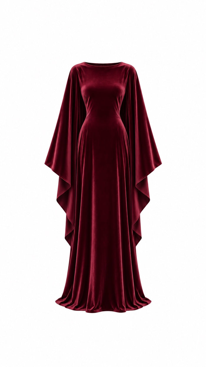 Butterfly abaya dress (pure velvet)