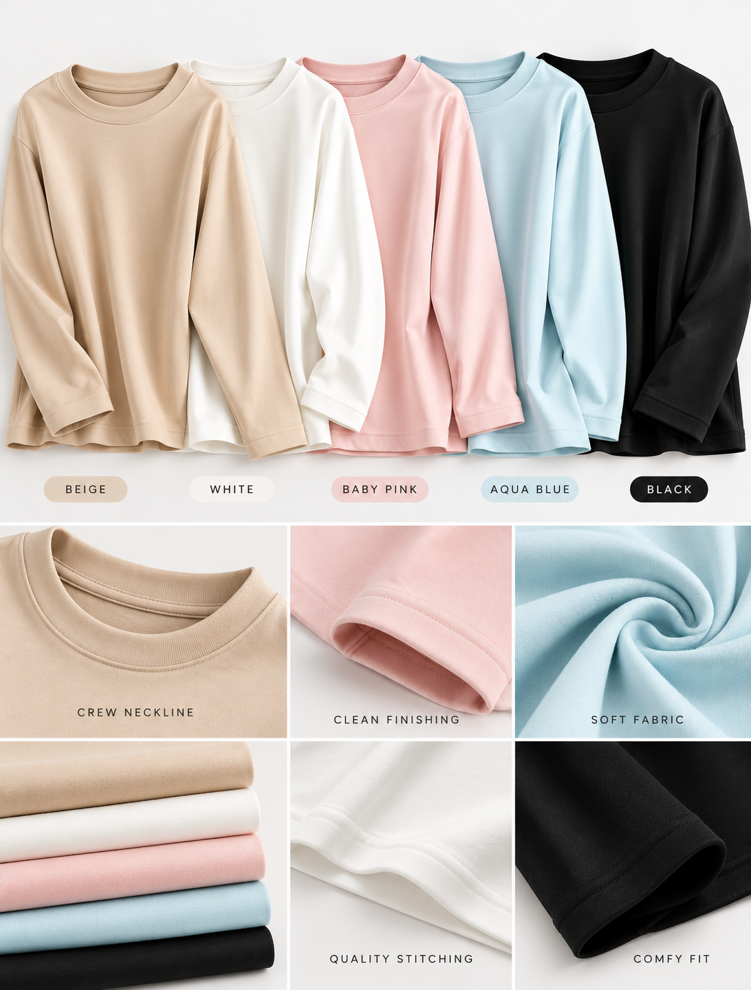 LiLi crew-neck long sleeve top