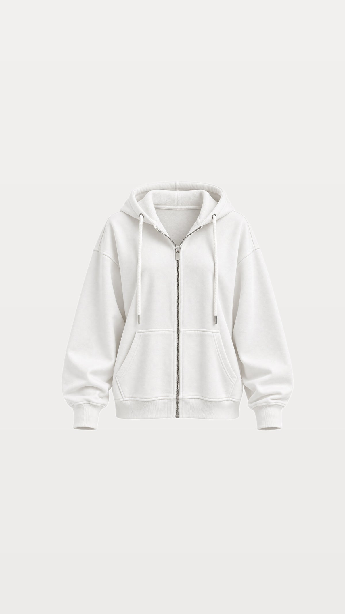 Regular-fit zip-up hooded sweatshirt