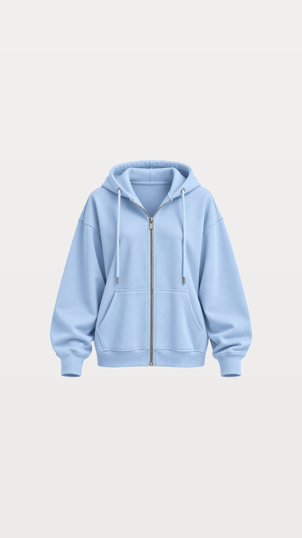Regular-fit zip-up hooded sweatshirt