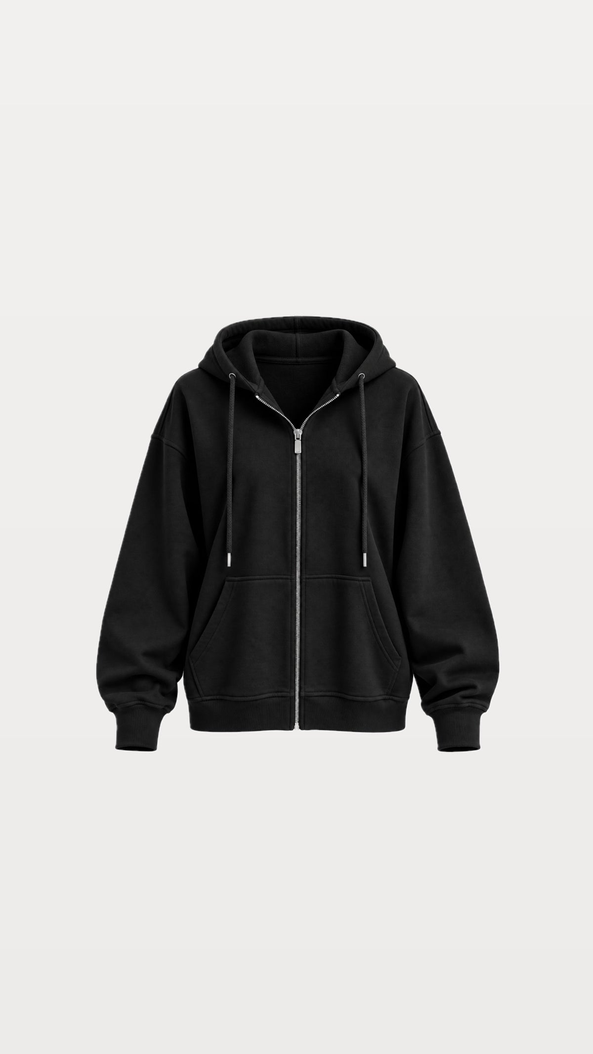 Regular-fit zip-up hooded sweatshirt