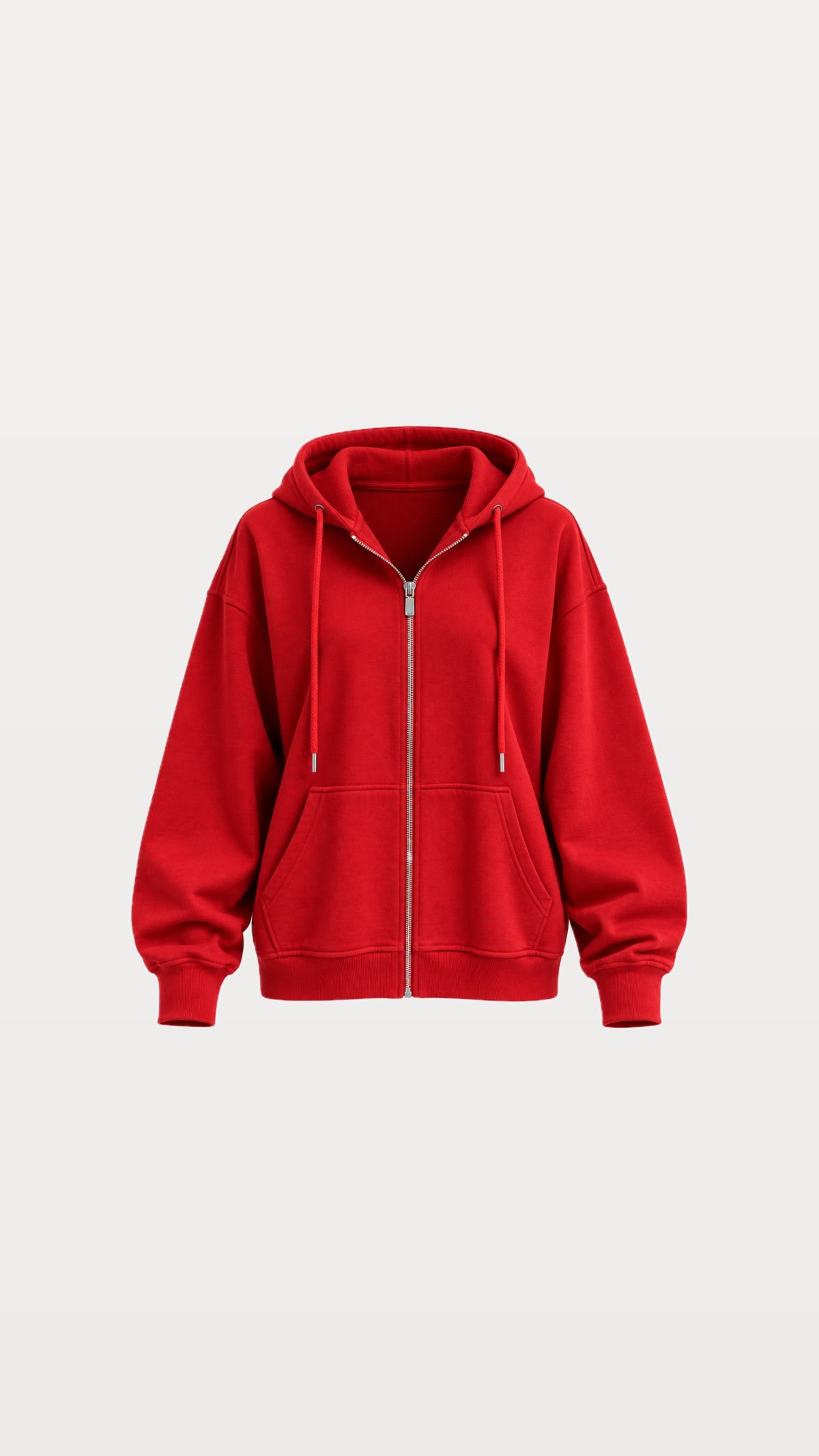 Regular-fit zip-up hooded sweatshirt