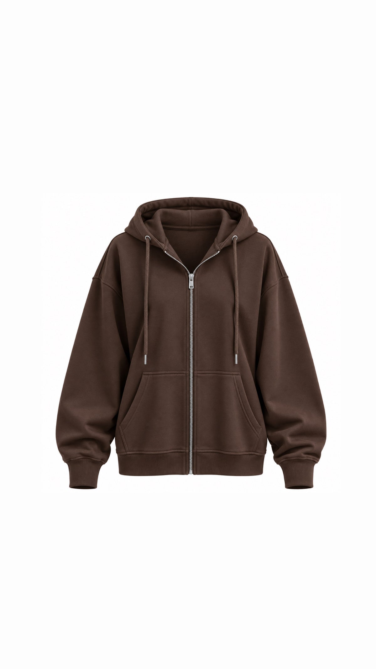 Regular-fit zip-up hooded sweatshirt