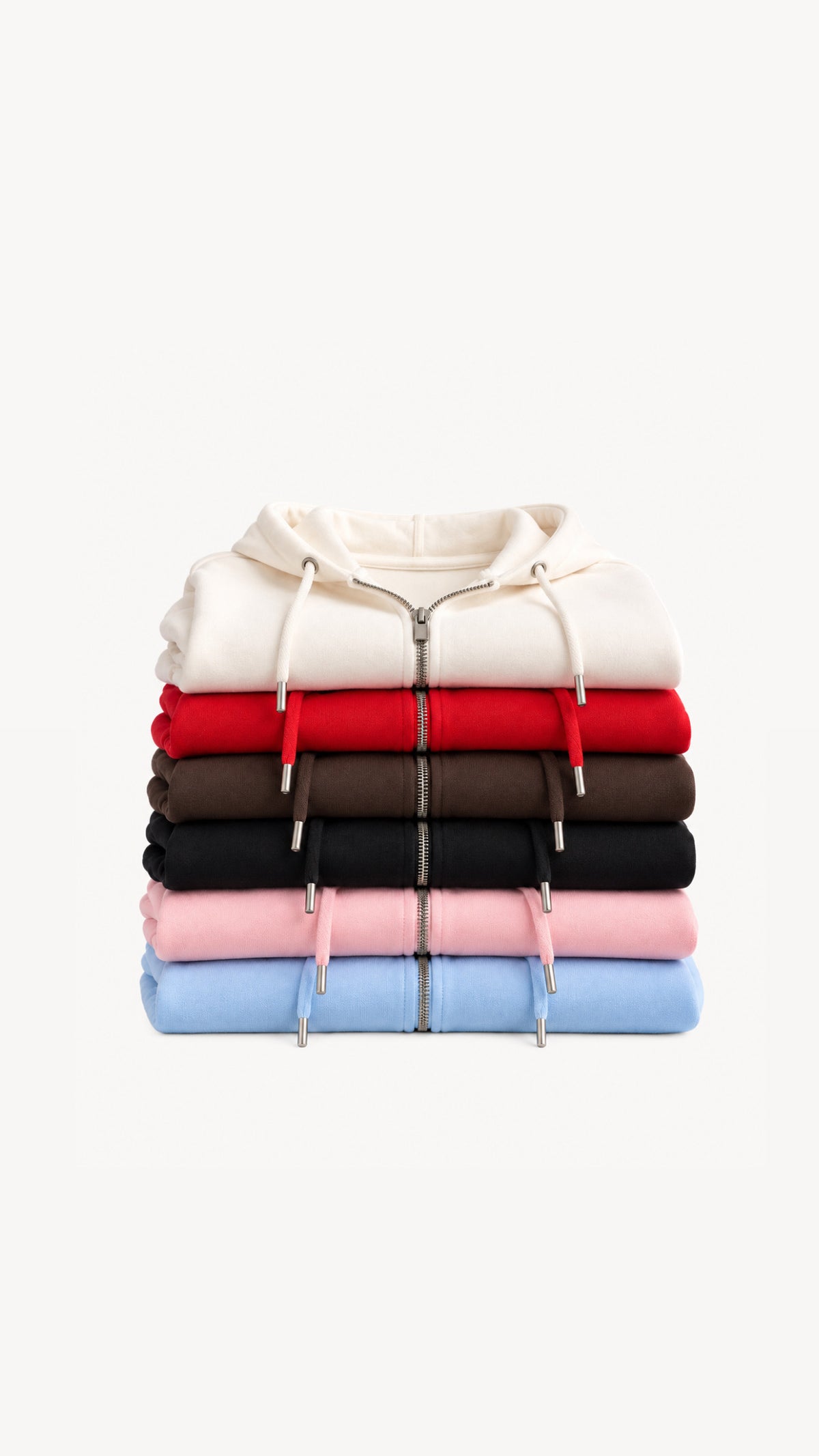 Regular-fit zip-up hooded sweatshirt