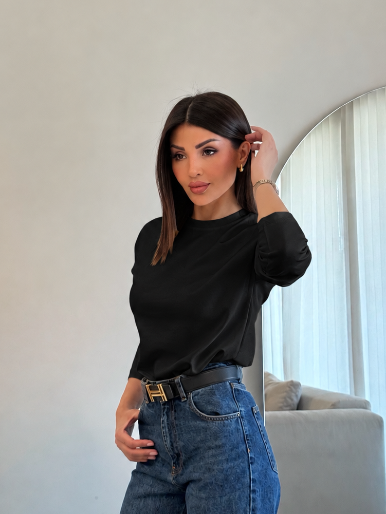 LiLi crew-neck long sleeve top