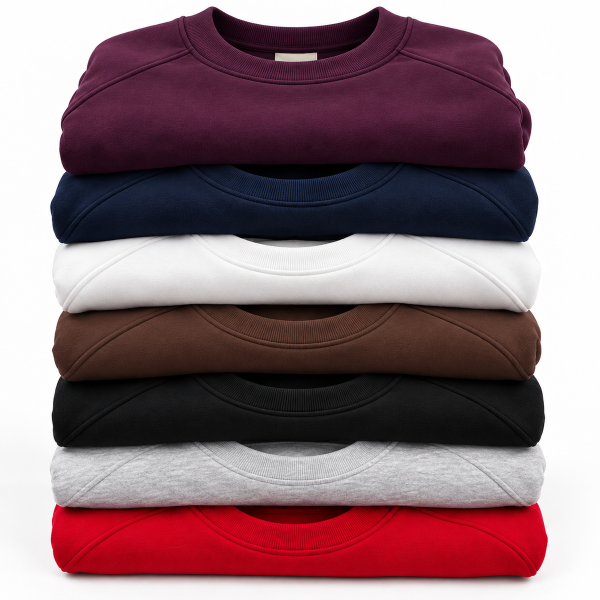 Fleeced crew-neck