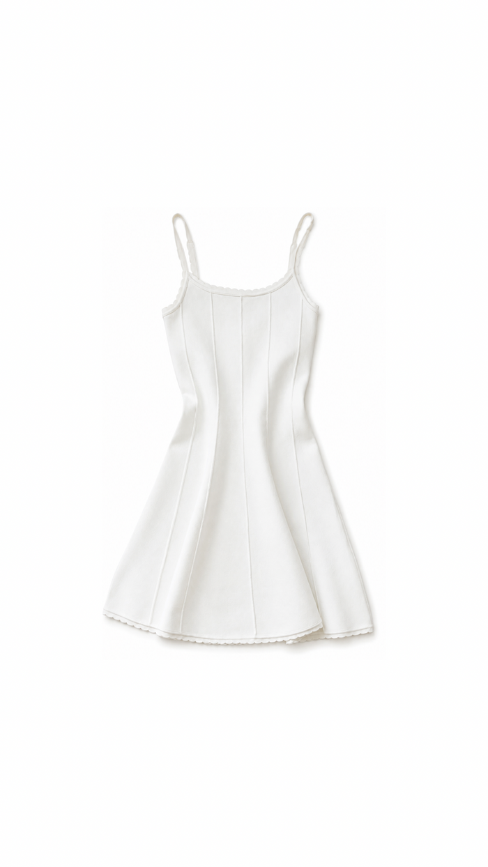 Knit princess-seam skater dress