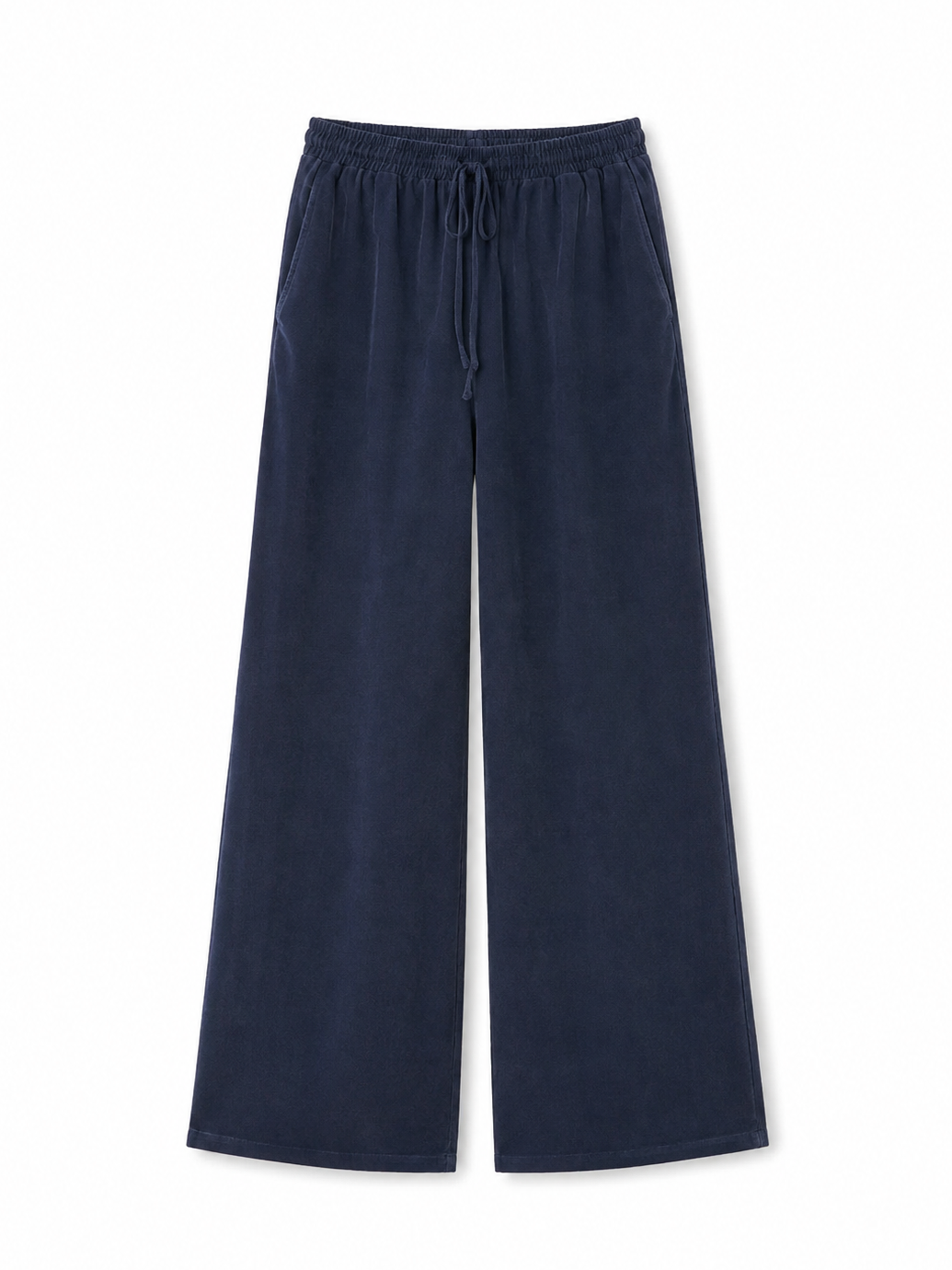 Navy blue tencel pants