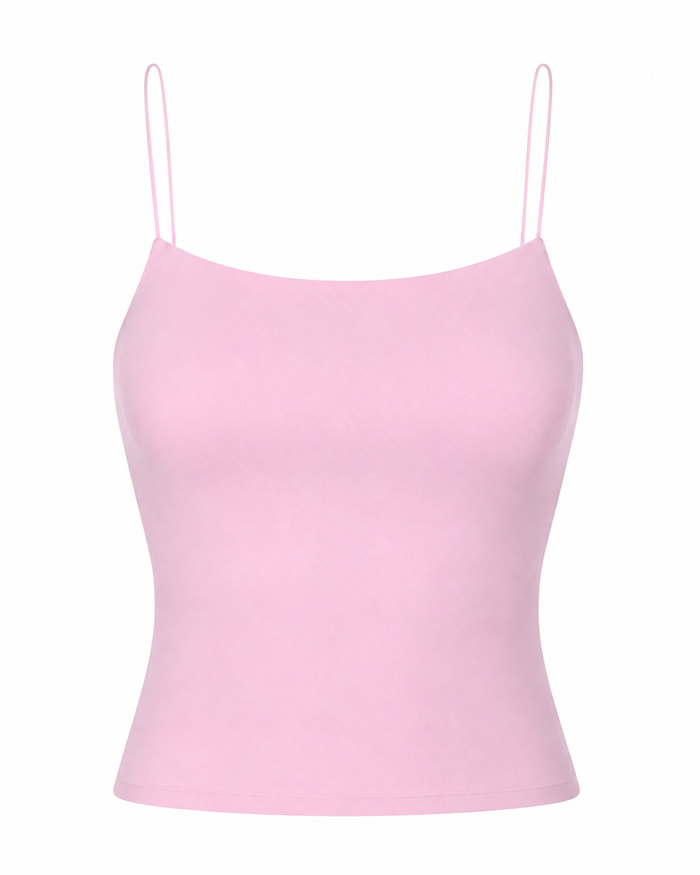 Seamless spaghetti strap cotton top