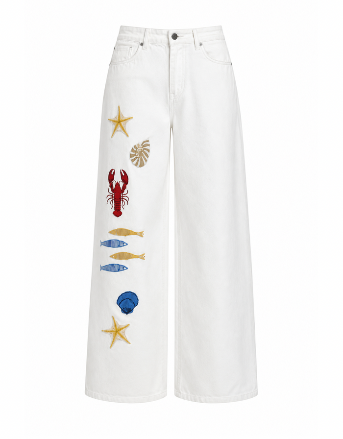 Coastal wide-leg jeans