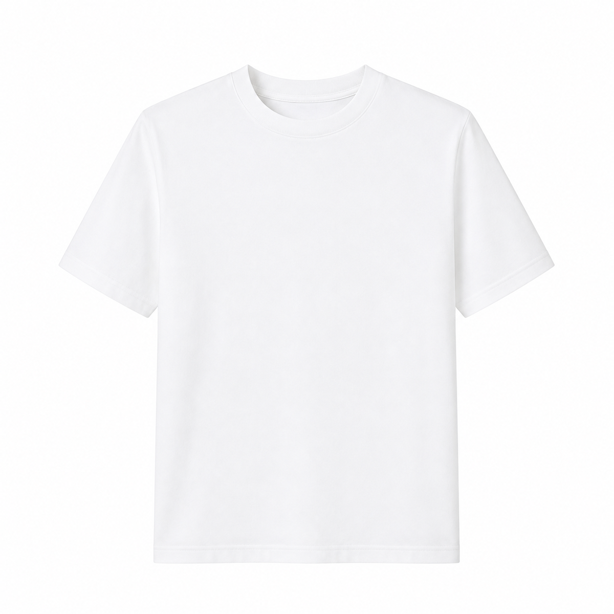 White crew-neck t-shirt