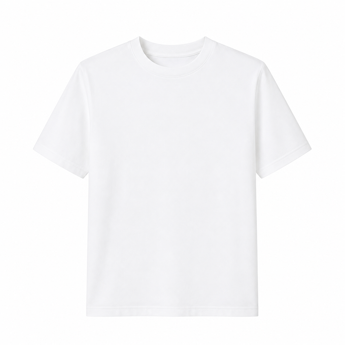 White crew-neck t-shirt