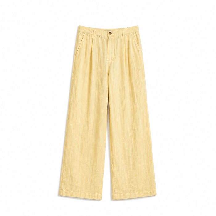 Linen wide-leg pants