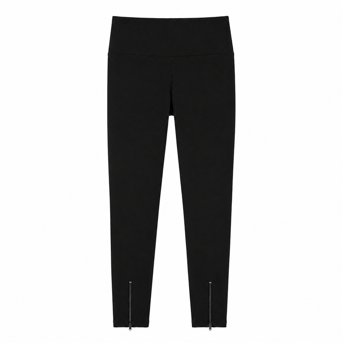 High-waisted ankle-zip legging