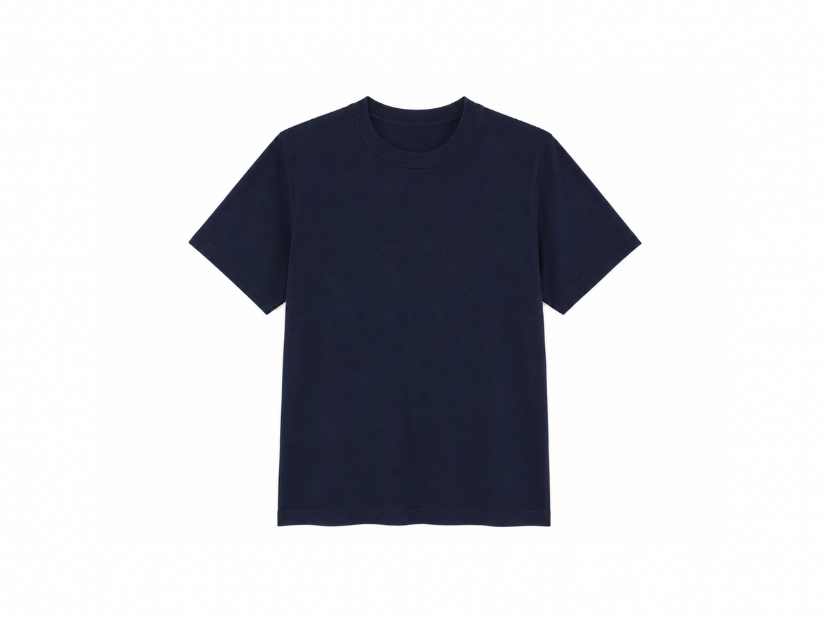 Classic navy blue crew-neck t-shirt