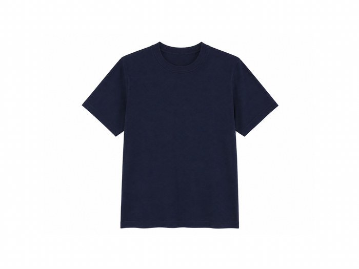 Classic navy blue crew-neck t-shirt