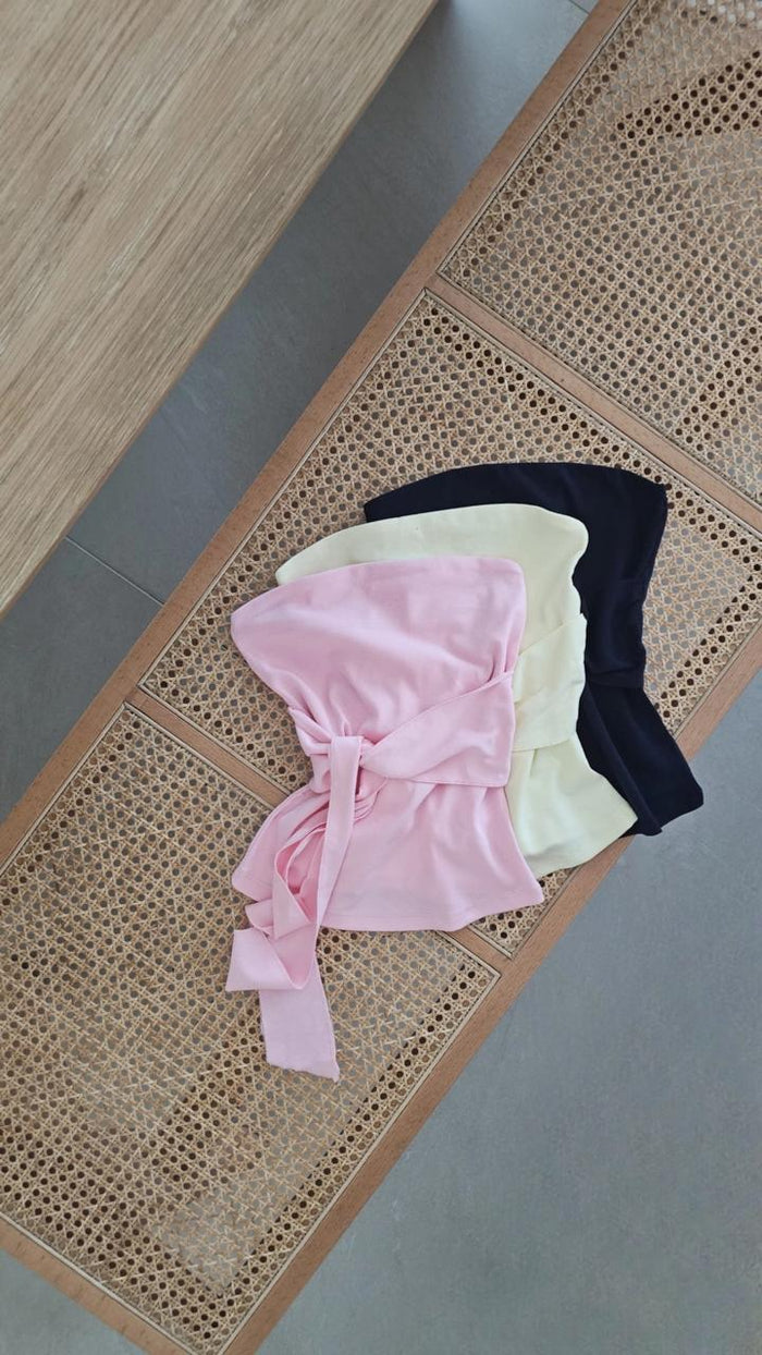 cute bandeau top with tie